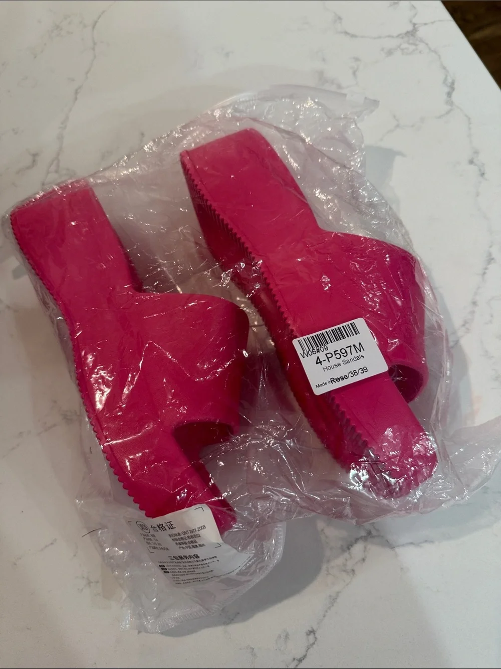 Platform Slide Sandals - Hot Pink - women’s size 7 - 8